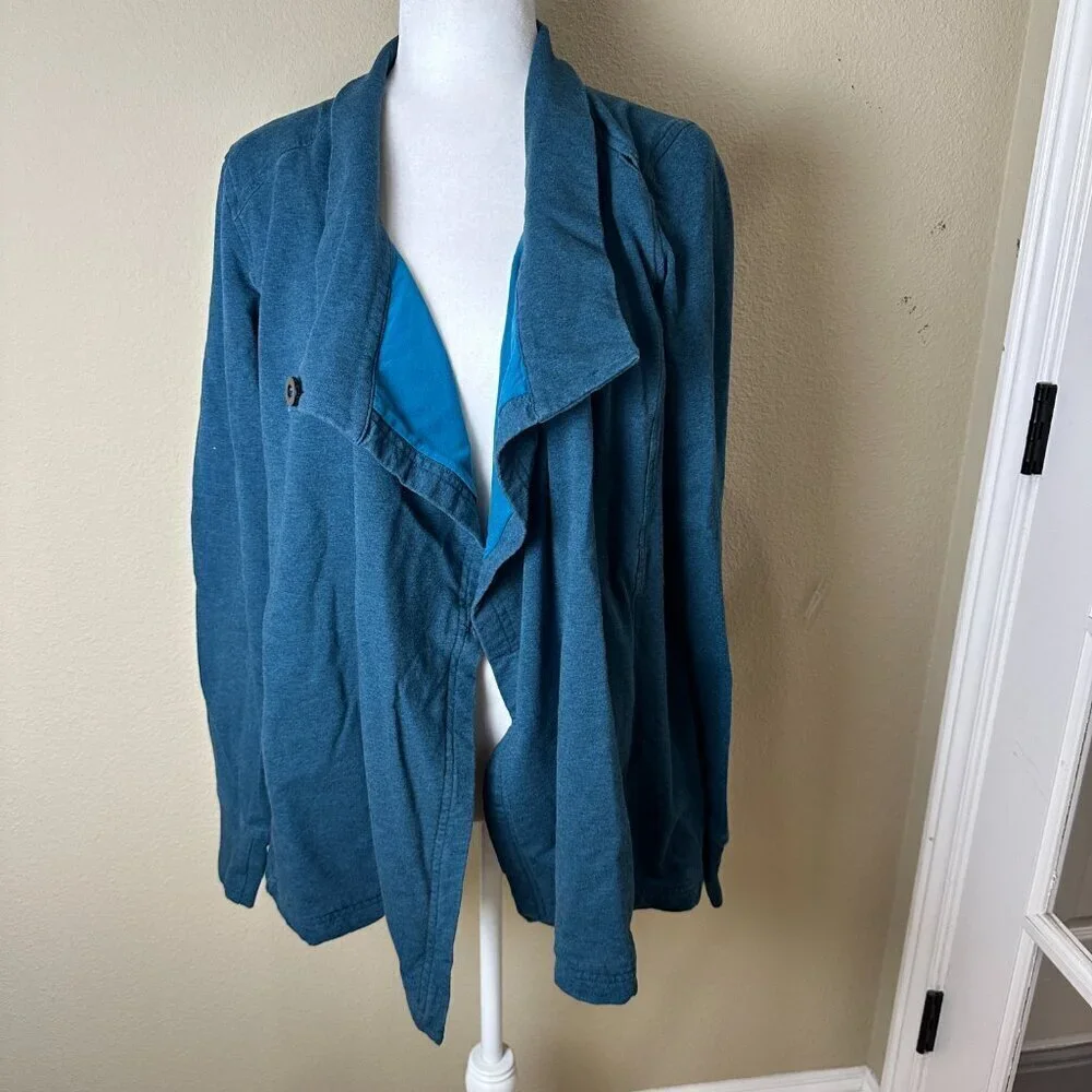 Lululemon Coast Wrap II Jacket Long Sleeve Top Coat Size 10 Teal